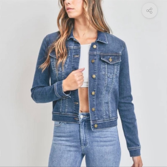 Just USA Denim Button Down Jean Jacket Size Small - Picture 1 of 17